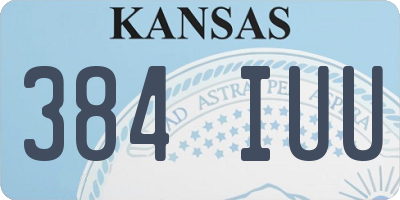 KS license plate 384IUU