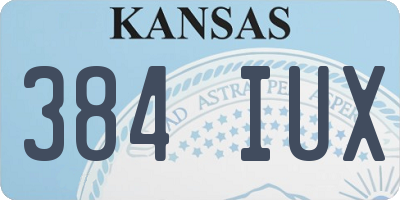 KS license plate 384IUX