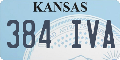 KS license plate 384IVA