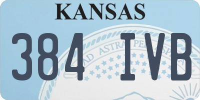 KS license plate 384IVB