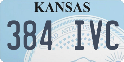 KS license plate 384IVC