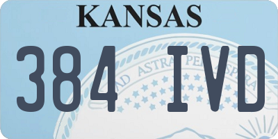 KS license plate 384IVD