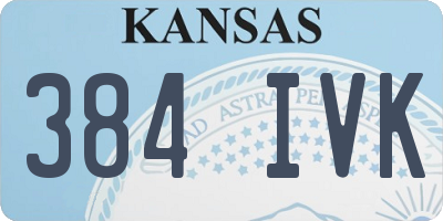 KS license plate 384IVK