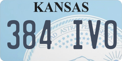 KS license plate 384IVO