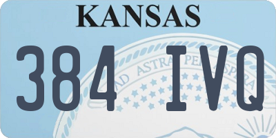 KS license plate 384IVQ