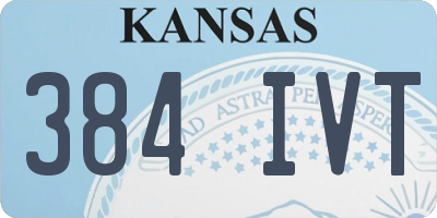 KS license plate 384IVT
