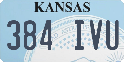 KS license plate 384IVU