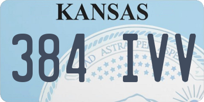 KS license plate 384IVV