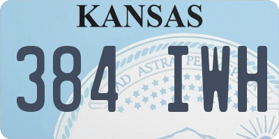 KS license plate 384IWH