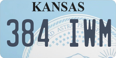KS license plate 384IWM