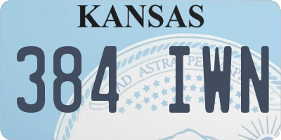 KS license plate 384IWN
