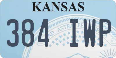 KS license plate 384IWP