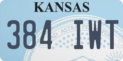 KS license plate 384IWT
