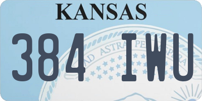 KS license plate 384IWU
