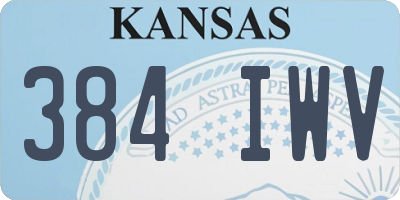 KS license plate 384IWV
