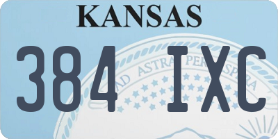 KS license plate 384IXC