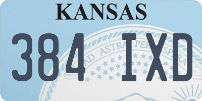 KS license plate 384IXD