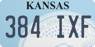 KS license plate 384IXF