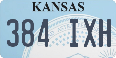 KS license plate 384IXH