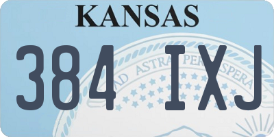 KS license plate 384IXJ