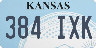 KS license plate 384IXK