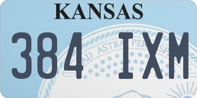 KS license plate 384IXM