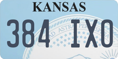 KS license plate 384IXO