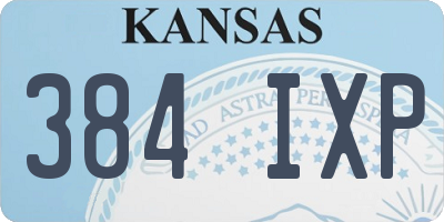 KS license plate 384IXP