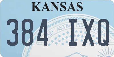 KS license plate 384IXQ