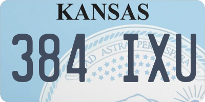 KS license plate 384IXU