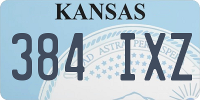 KS license plate 384IXZ