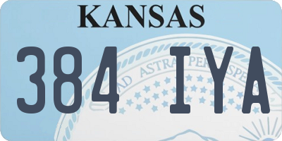 KS license plate 384IYA