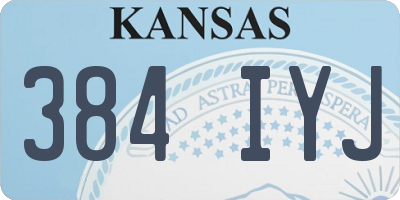 KS license plate 384IYJ