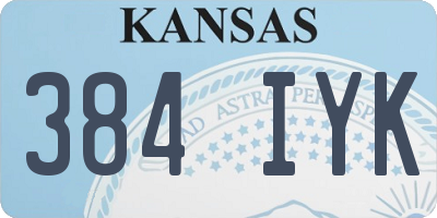 KS license plate 384IYK
