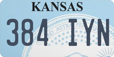 KS license plate 384IYN