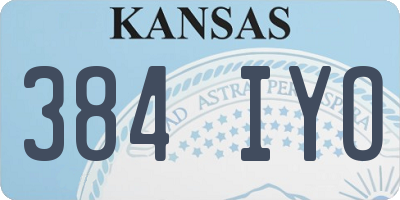 KS license plate 384IYO