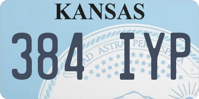 KS license plate 384IYP