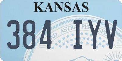 KS license plate 384IYV