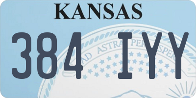 KS license plate 384IYY