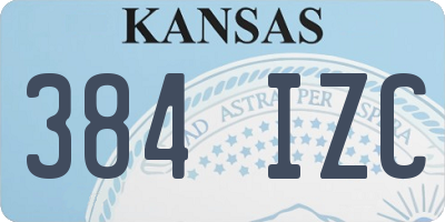 KS license plate 384IZC