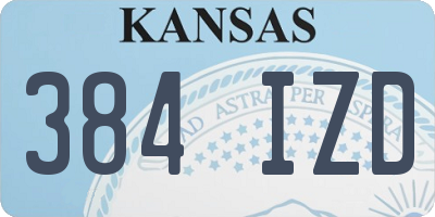 KS license plate 384IZD