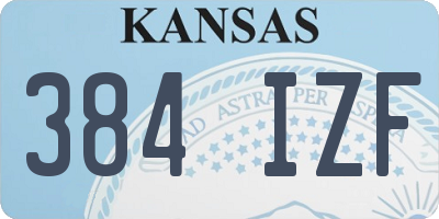 KS license plate 384IZF