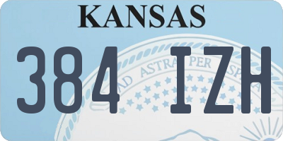 KS license plate 384IZH