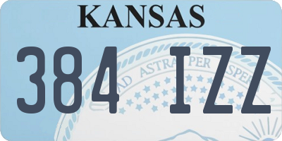 KS license plate 384IZZ