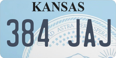 KS license plate 384JAJ