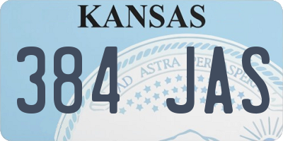 KS license plate 384JAS