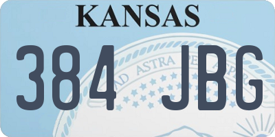 KS license plate 384JBG