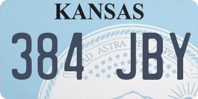 KS license plate 384JBY