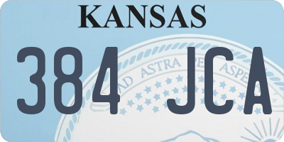 KS license plate 384JCA