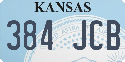 KS license plate 384JCB